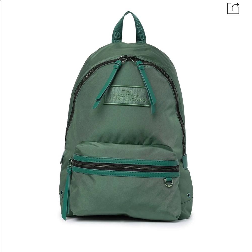 Marc Jacobs dark green backpack